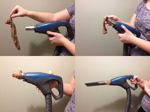 Installing nylon sleeve over the vacuum pipe Nylon sleeve over vacuum pipe