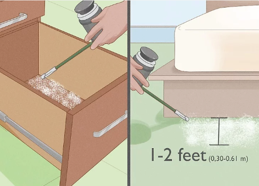 Applying DE dust to kill bed bugs Applying DE dust to kill bed bugs